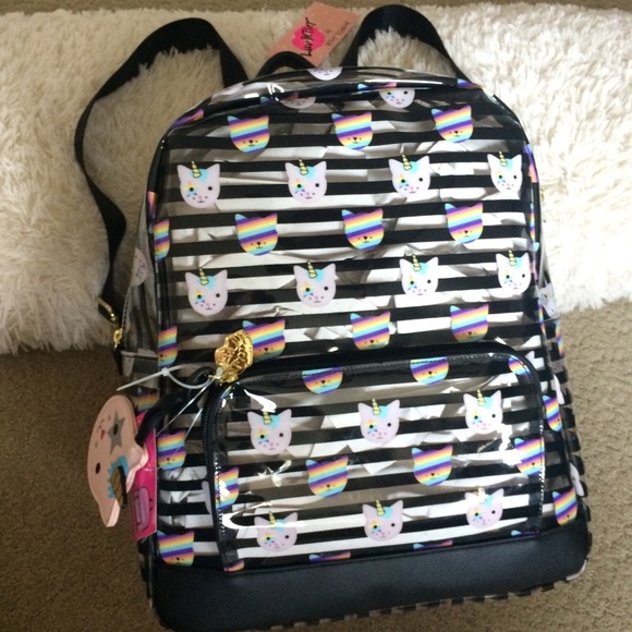 Betsey Johnson clear backpack unicorn kitty - Picture 2 of 7
